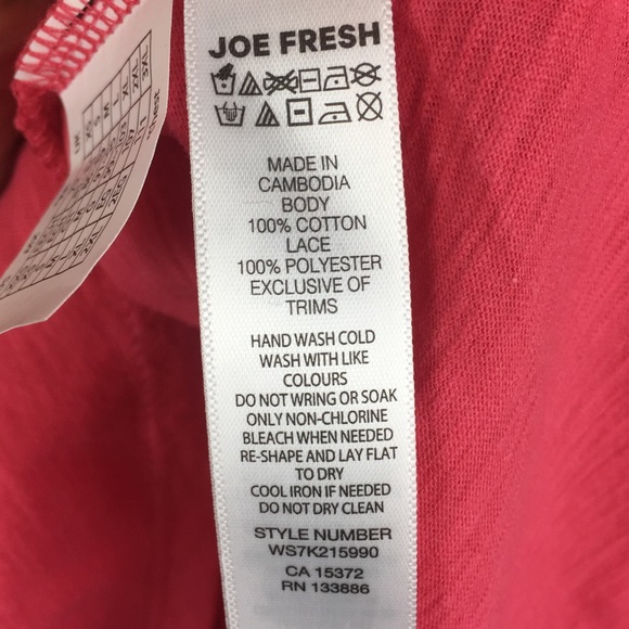 Joe Fresh Tank Top Embroidered Lace Sleeveless - Picture 8 of 8